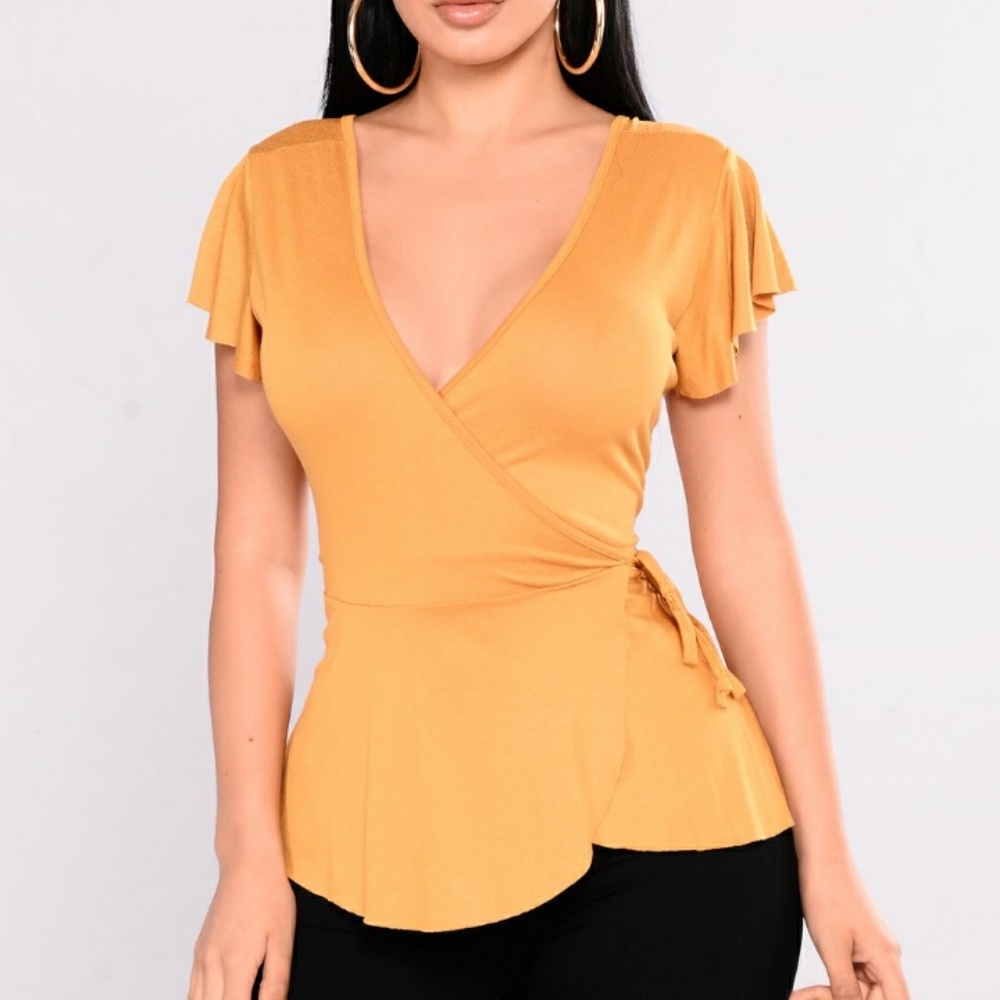 Fashion Nova Mustard Shirt